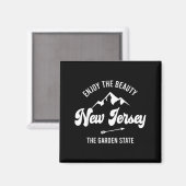 New Jersey - The Garden State - Enjoy The Beauty  マグネット (正面/裏面)