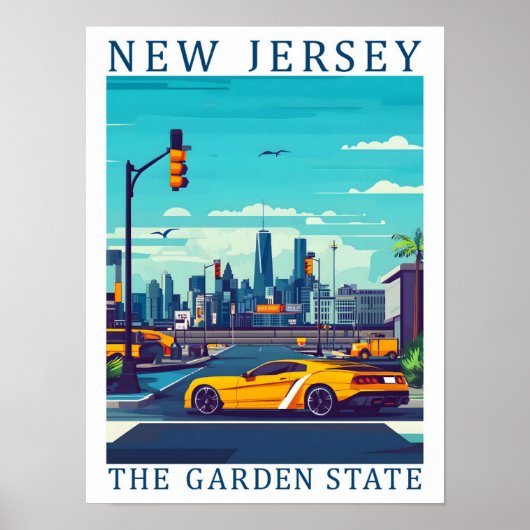 New Jersey the Garden State USA Travel Place ポスター (正面)