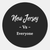 New Jersey Vs Everyone  ラウンドシール (正面)