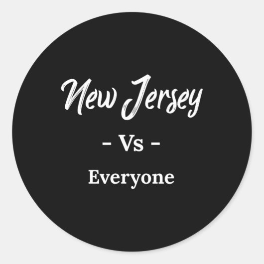 New Jersey Vs Everyone  ラウンドシール (正面)