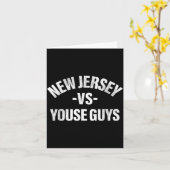 New Jersey Vs Youse Guys Funny Jersey Slang Boys G カード (黄色い花)
