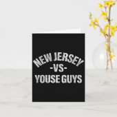 New Jersey Vs Youse Guys Funny Jersey Slang Boys G カード (黄色い花)