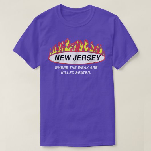 New Jersey Where The Weak Are Ki Tシャツ (デザイン正面)
