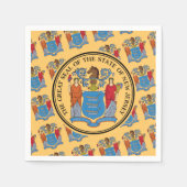 New Jerseyan Flag & Seal, New Jersey スタンダードカクテルナプキン (正面)