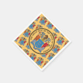 New Jerseyan Flag & Seal, New Jersey スタンダードカクテルナプキン (角)