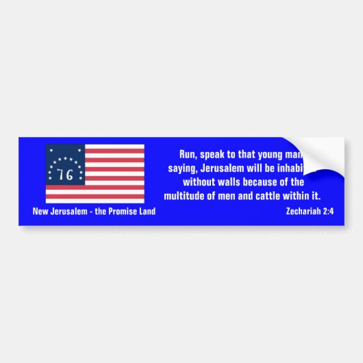 New Jerusalem - the Promise Land バンパーステッカー (正面)