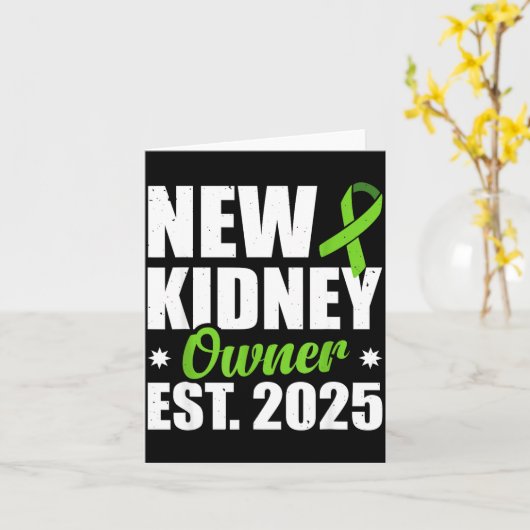 New Kidney Owner Est. 2025  カード (黄色い花)