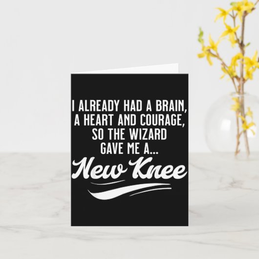 New Knee Funny Wizard Knee Replacement Surgery Rec カード (黄色い花)