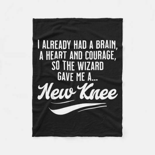 New Knee Funny Wizard Knee Replacement Surgery Rec フリースブランケット (正面)