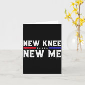 New Knee New Me Funny Broken Knee Surgery Recovery カード (黄色い花)