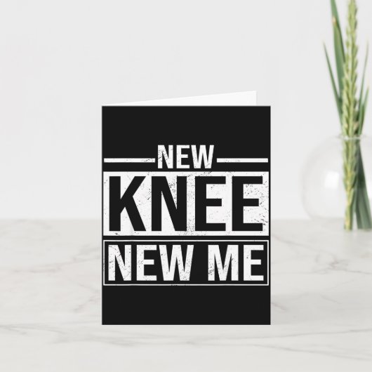 New Knee New Me Funny Knee Replacement Surgery Rec カード (正面)