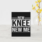 New Knee New Me Funny Knee Replacement Surgery Rec カード (黄色い花)