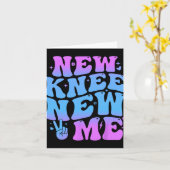 New Knee New Me Funny Knee Replacement Surgery Rec カード (黄色い花)