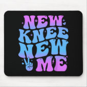 New Knee New Me Funny Knee Replacement Surgery Rec マウスパッド (正面)