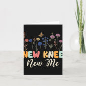 New Knee New Me Funny Knee Surgery Recovery Joke  カード (正面)