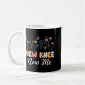 New Knee New Me Funny Knee Surgery Recovery Joke コーヒーマグカップ (左)