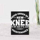 New Knee Replacement Surgery Get Well Recovery Gag カード (正面)