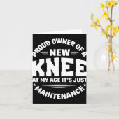 New Knee Replacement Surgery Get Well Recovery Gag カード (黄色い花)