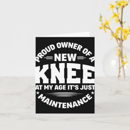 New Knee Replacement Surgery Get Well Recovery Gag カード (黄色い花)