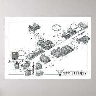 New Liberty Poster Map （28 x 20版） ポスター