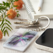 New Life, Colorful Abstract Fractal Art Fantasy キーホルダー (正面右)