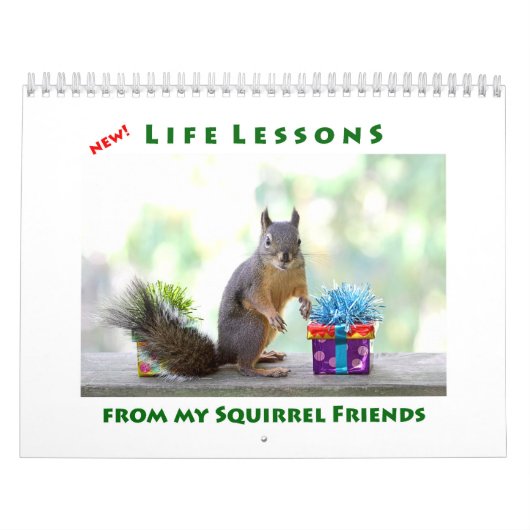 New Life Lessons Funny Squirrel Calendar カレンダー (カバー)