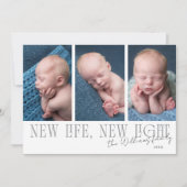 New Life New Light White Birth Announcement シーズンカード (正面)