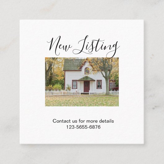 New listing Airbnb booking home vacation travel ca スクエア名刺 (正面)