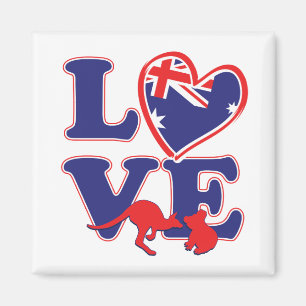 NEW-Love-From-Australia-ハートと動物 マグネット
