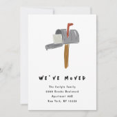 New Mailbox Illustrated Moving Announcements 案内状 (正面)