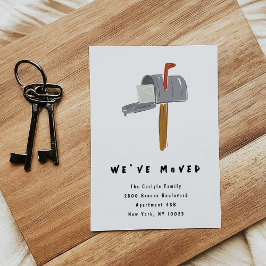 New Mailbox Illustrated Moving Announcements 案内状