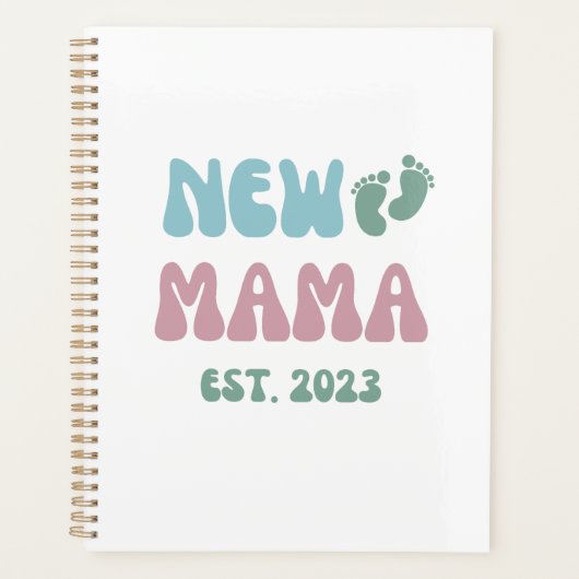 New Mama Est 2023 -金ゴールドバインドのプランナー プランナー手帳 (正面)