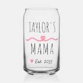 New Mama with Custom Name, Title & Est. Year ガラス缶 (正面)