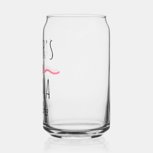 New Mama with Custom Name, Title & Est. Year ガラス缶 (左)