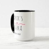 New Mama with Custom Name, Title & Est. Year マグカップ (正面左)