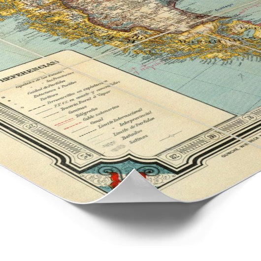 New map of Argentina ポスター (角)