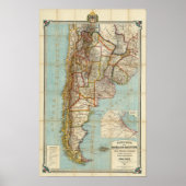 New map of Argentina ポスター (正面)