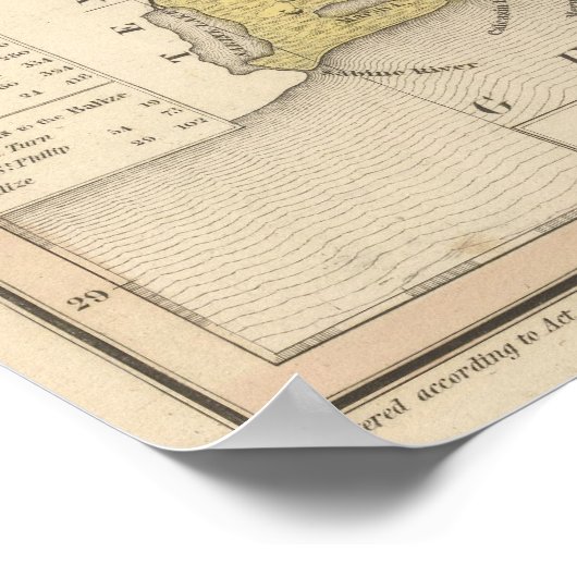 New Map Of Louisiana ポスター (角)