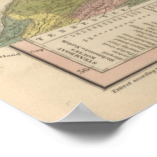 New Map Of Virginia ポスター (角)