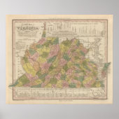 New Map Of Virginia ポスター (正面)