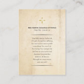 New Martyr Zachariah of Patras Prayer Card プレイスカード (裏面)