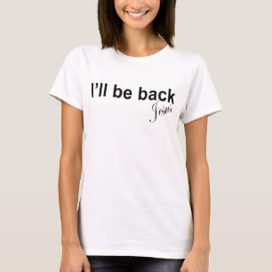NEW MEN_S PRINTED私は戻るイエスキリストCHRISTIAN T Tシャツ