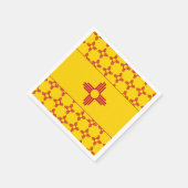 New Mexican Flag, Flag of New Mexico スタンダードカクテルナプキン (角)
