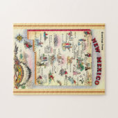 New Mexico  11x14 illustrated Map ジグソーパズル (横)