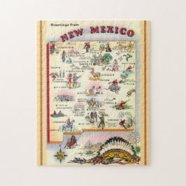 New Mexico  11x14 illustrated Map ジグソーパズル