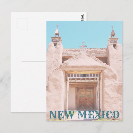 New Mexico Adobe Church ポストカード (正面/裏面)