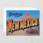 New Mexico Adobe Mission ポストカード (正面/裏面)