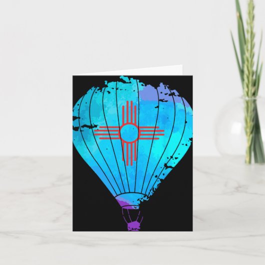 New Mexico Festival Hot Air Balloon Zia Gift  カード (正面)