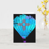 New Mexico Festival Hot Air Balloon Zia Gift  カード (黄色い花)