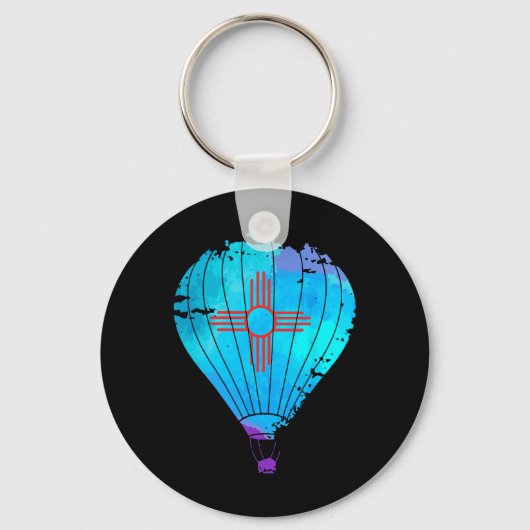 New Mexico Festival Hot Air Balloon Zia Gift  キーホルダー (正面)
